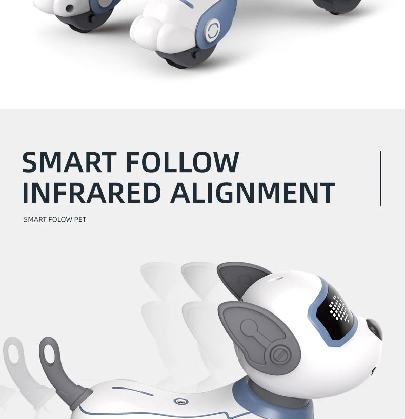 "Smart Intelligence Remote Control Robot Dog - Voice Command, Programmable, Touch-Sense, Music & Stunt Toy