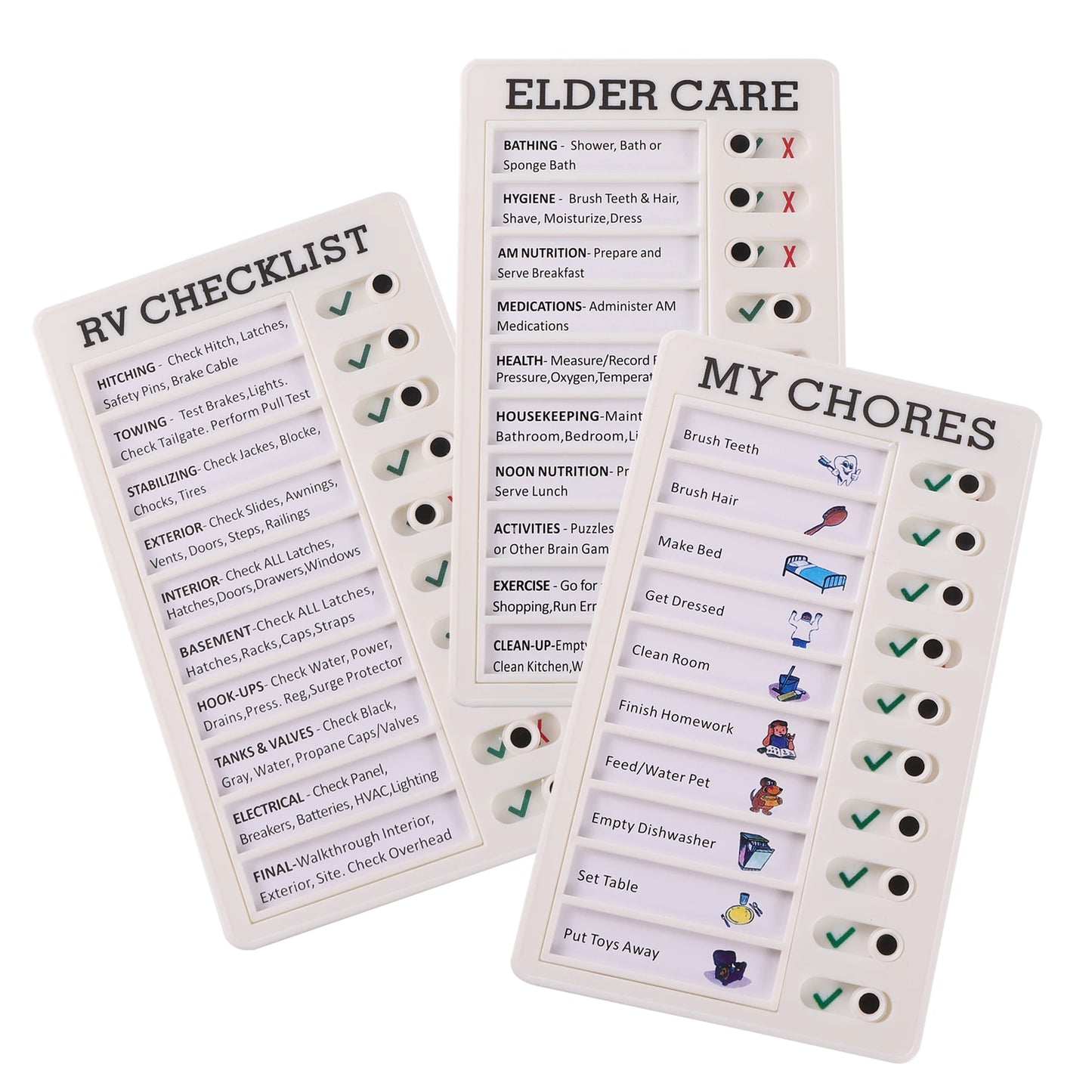 Reusable My Chores Checklist Daily Planner Memo Plastic Board Chore Chart Responsibility Behavior for Kid Self-discipline Card